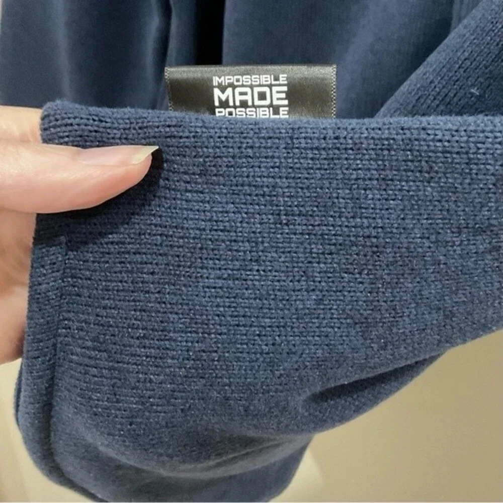 J Crew Sweater Fleece Jacket Utility Blue Nordic Shacket Sz XXL Shirt-Jacket